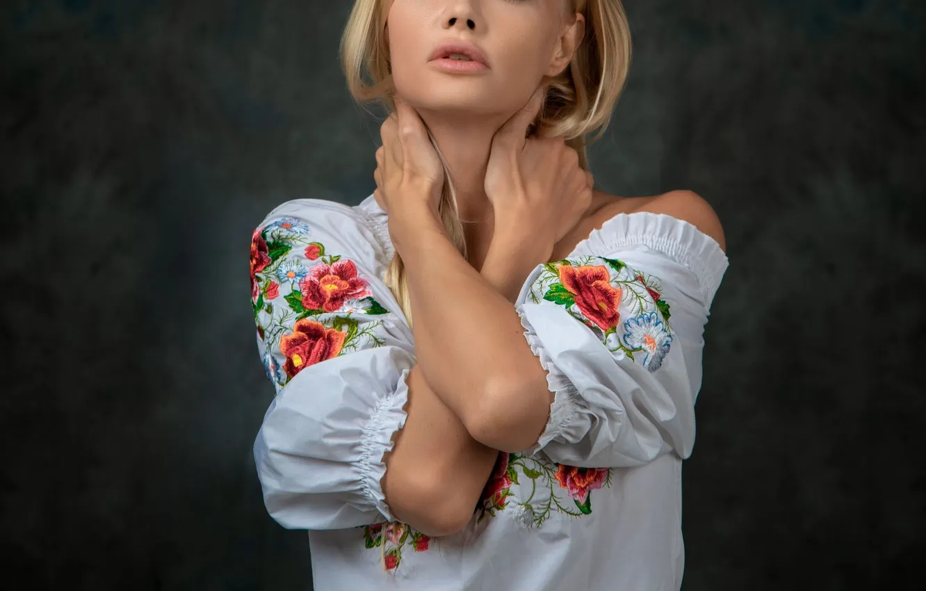 Фото обои блондинка, Яна, Зураб Бабаев, студийная фотосессия