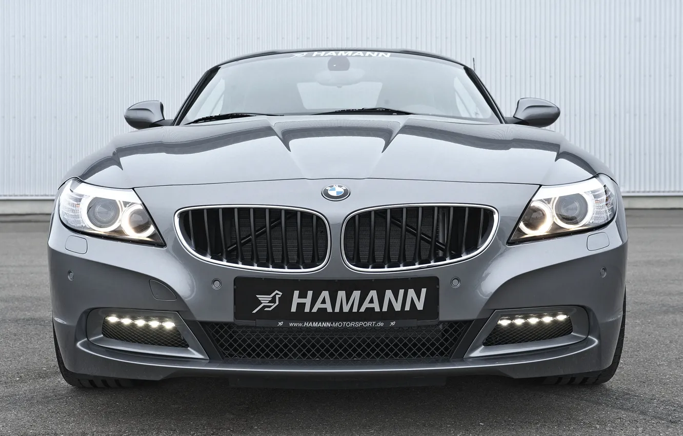 Фото обои серый, BMW, родстер, Hamann, 2010, вид спереди, E89, BMW Z4