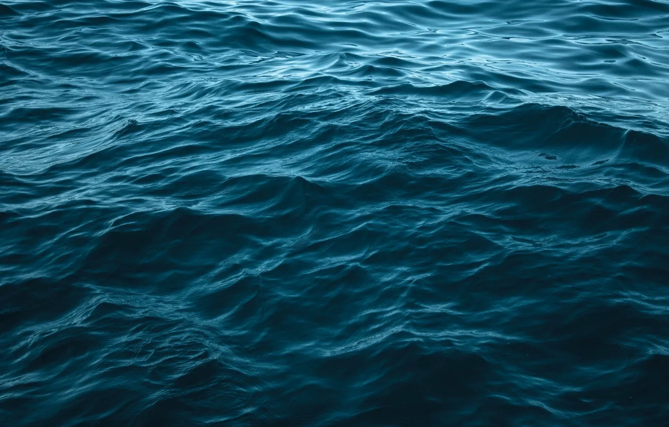 Фото обои море, волны, вода, синий, глубина, рябь