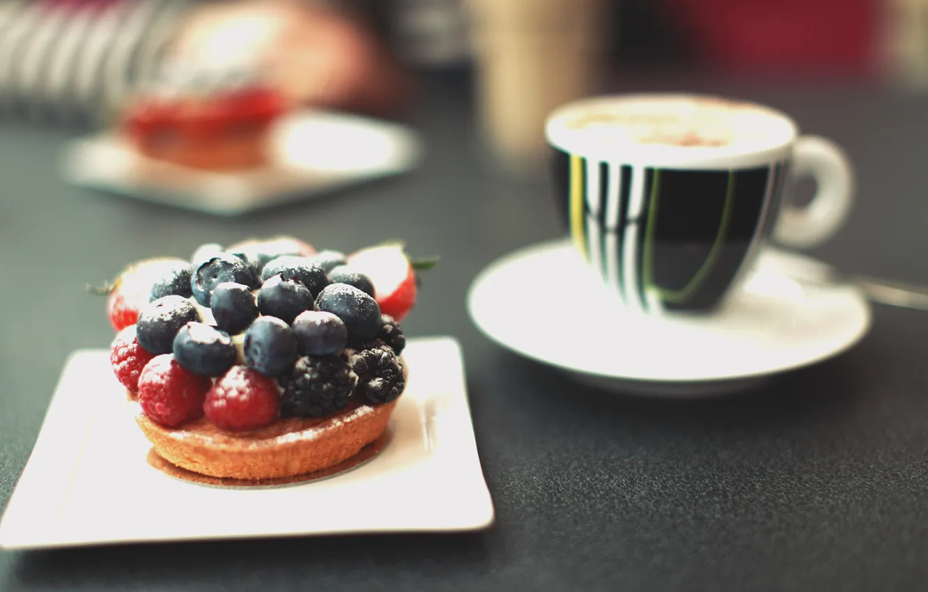 Фото обои кофе, завтрак, фрукты, десерт