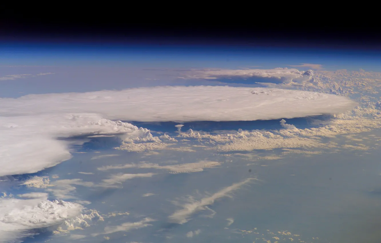 Фото обои облака, планета, атмосфера, Земля