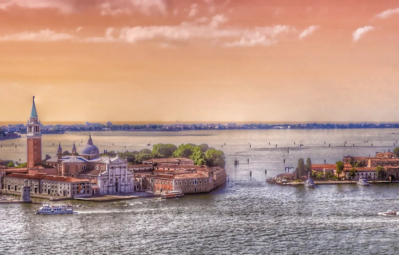 Фото обои острова, дома, Италия, Венеция