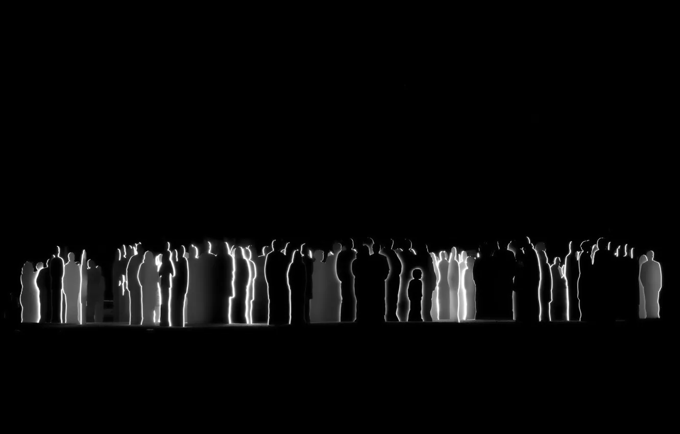 Фото обои свет, тень, фигура, силуэт