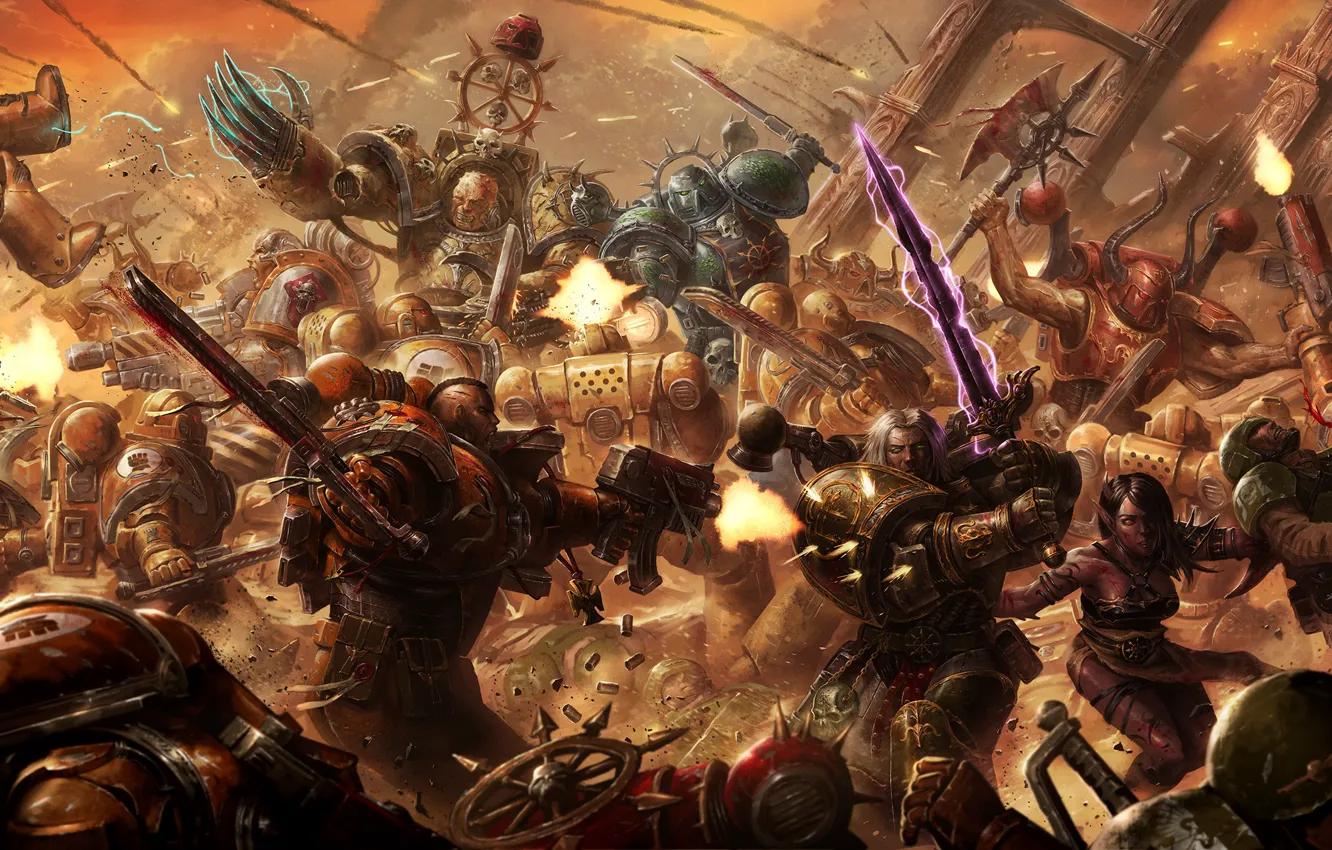 Фото обои война, Warhammer, Warhammer 40K, imperial fists