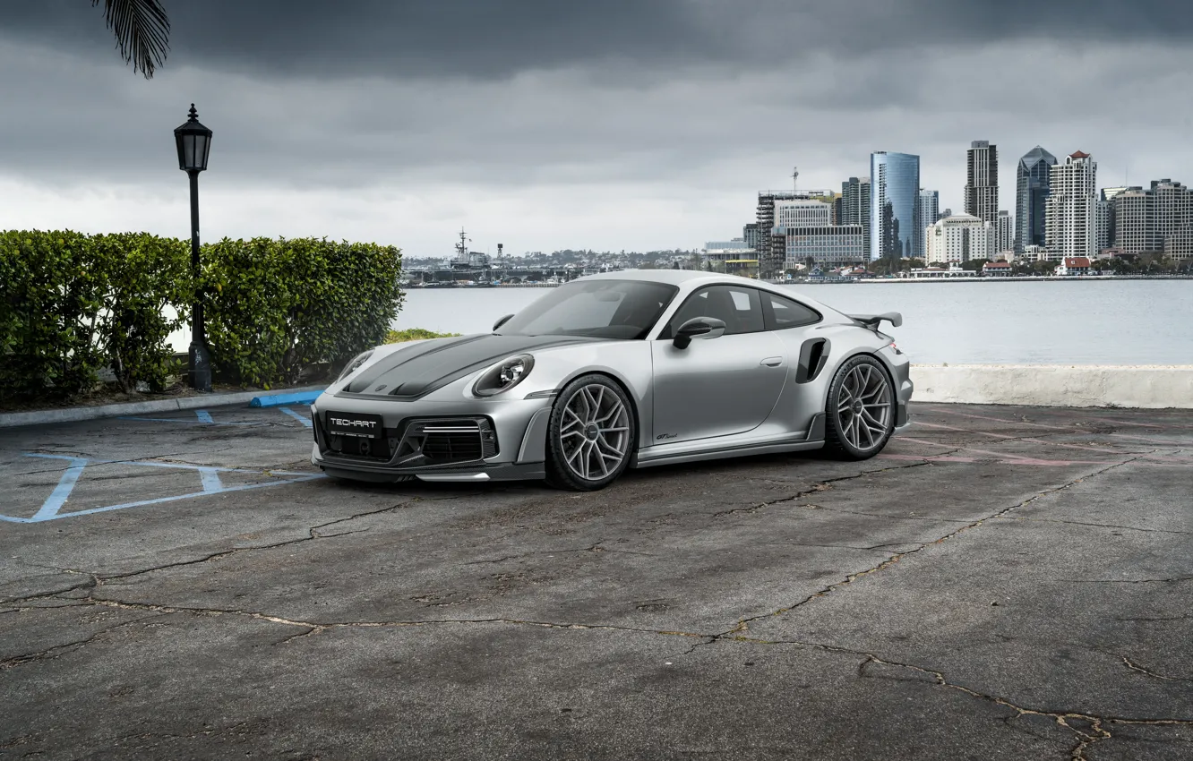 Фото обои Porsche, Porsche 911 Turbo, TechArt, 911 Turbo, 2024, GTsport, TechArt GTsport