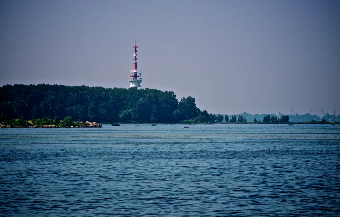 Фото обои маяк, Море, Петергоф