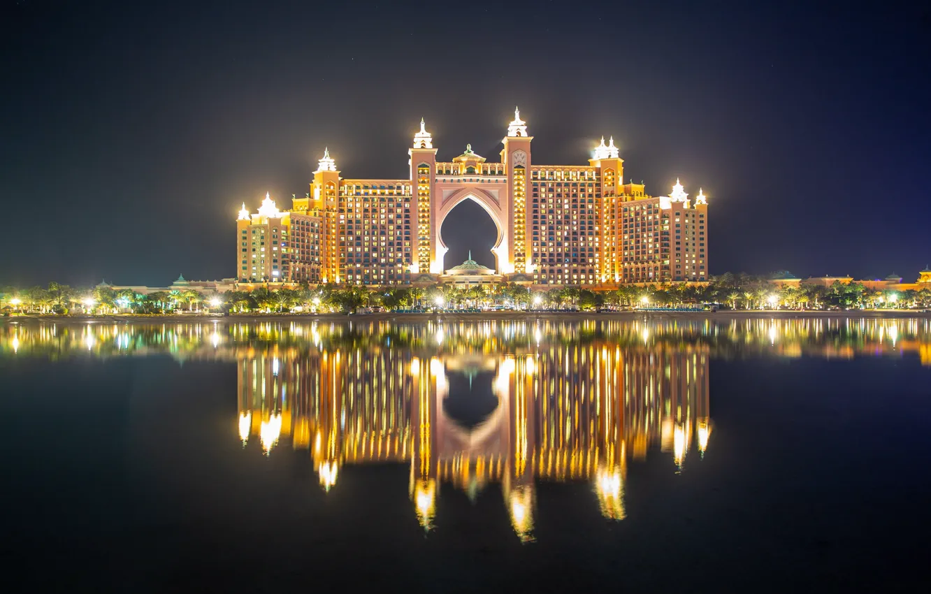 Фото обои Atlantis, Dubai, reflections