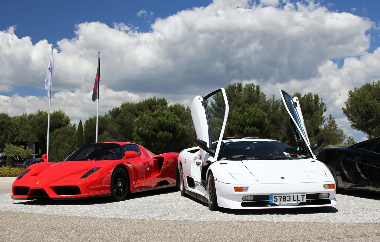 Фото обои Lamborghini, Ferrari, Enzo