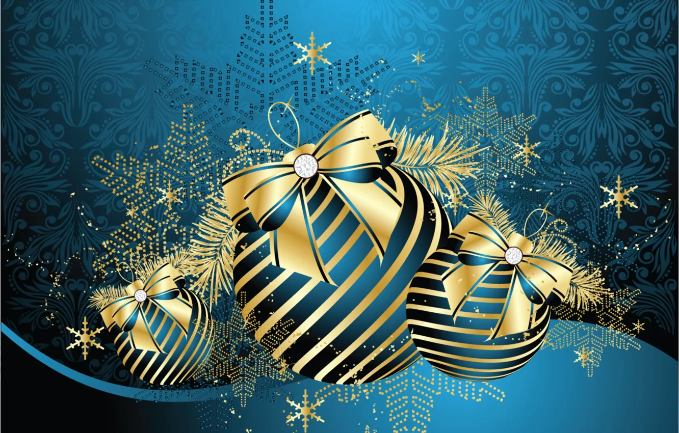 Фото обои шарики, украшения, праздник, новый год, Рождество, Christmas, New Year