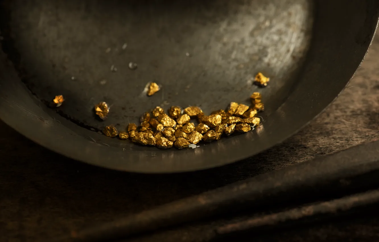 Фото обои metal, gold, pan, mineral