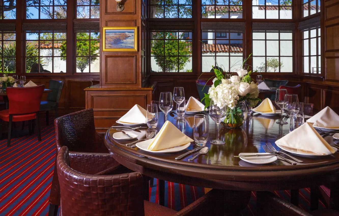 Фото обои интерьер, ресторан, отель, Dining, The Club Room, Portola Hotel at Monterey Bay