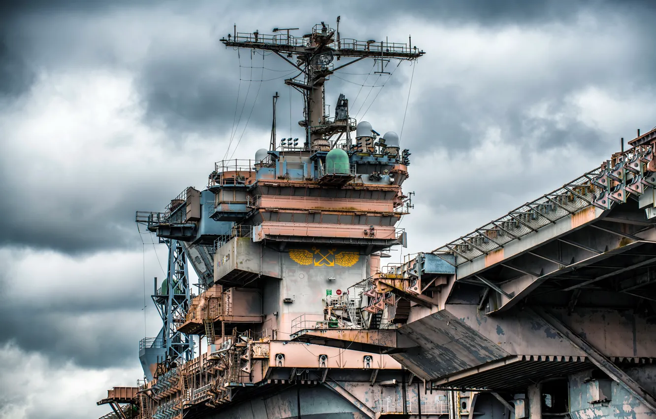 Фото обои legend, aircraft carrier, Tower, CV-67, USS John F.Kennedy