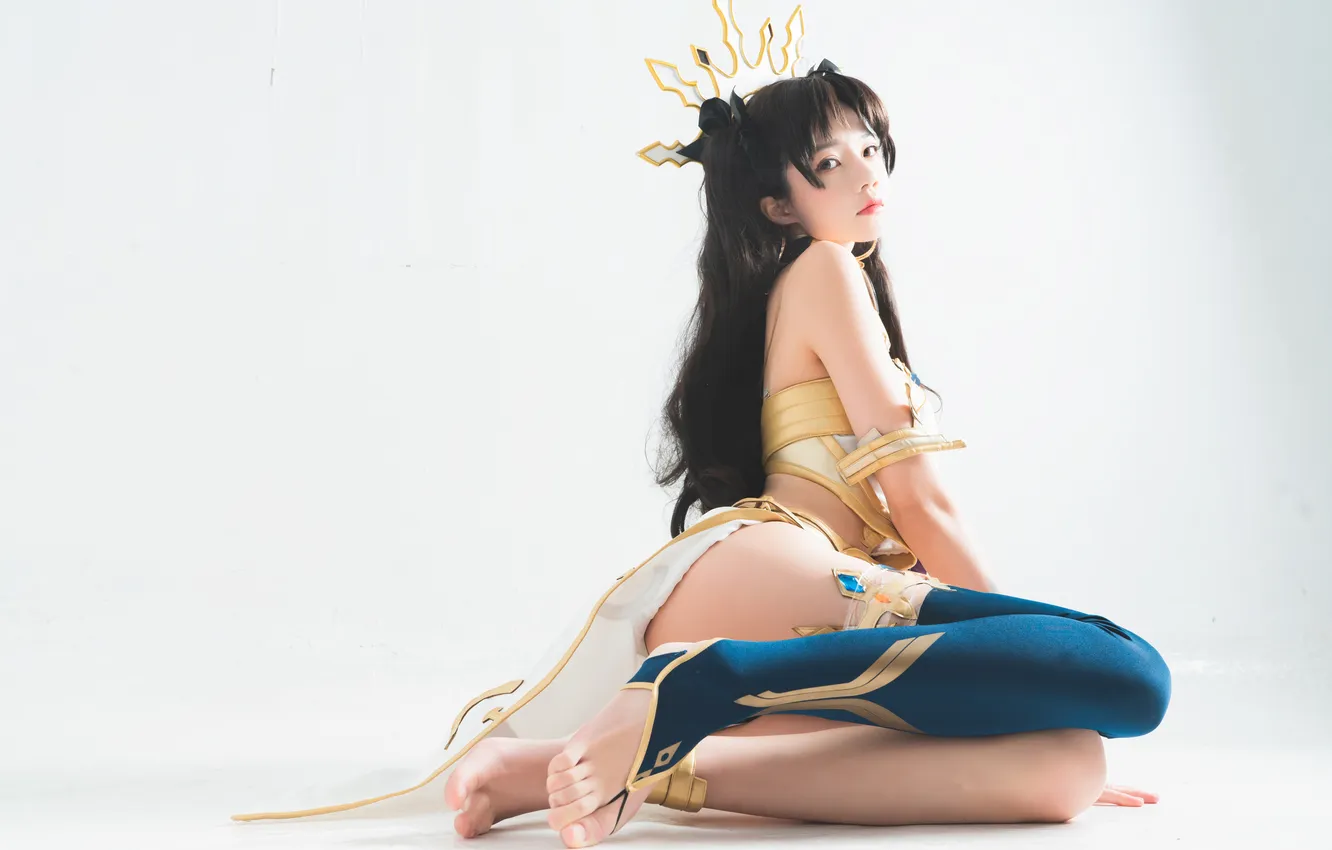 Фото обои Asian, model, women, cosplay, brunette, women indoors, CherryNeko