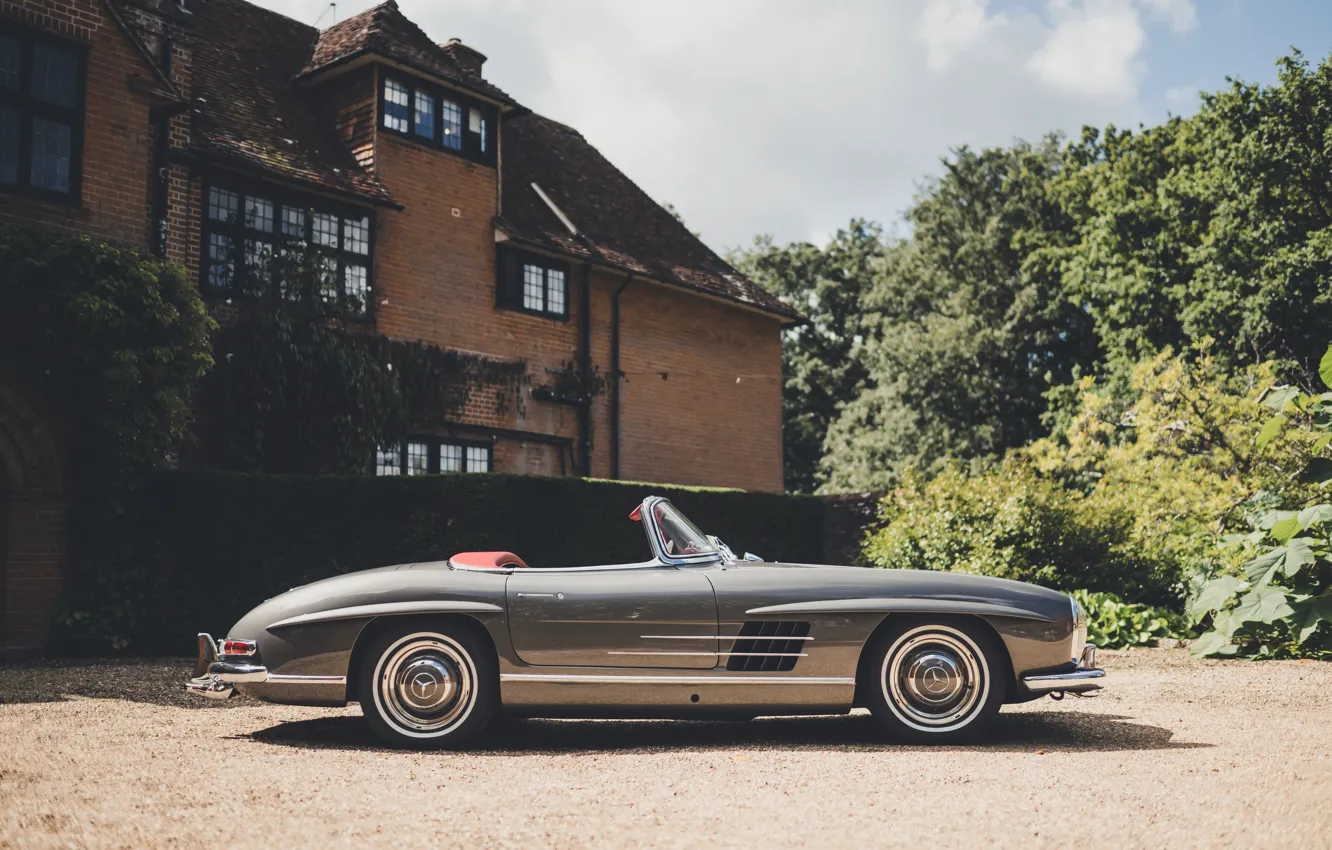 Фото обои Mercedes-Benz, 1957, 300SL, side view, Mercedes-Benz 300 SL Roadster