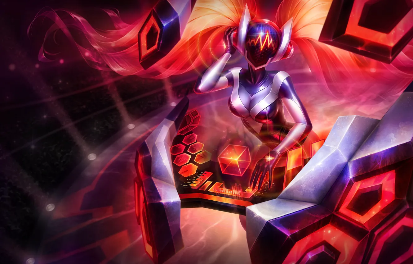 Фото обои фантастика, игра, арт, League of Legends, michelle hoefener, DJ Сона