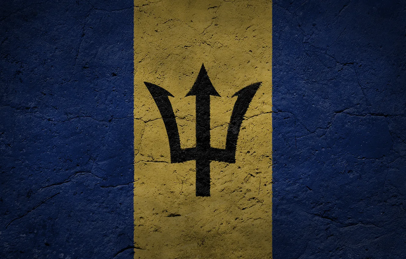 Фото обои текстура, флаг, Барбадос, Barbados