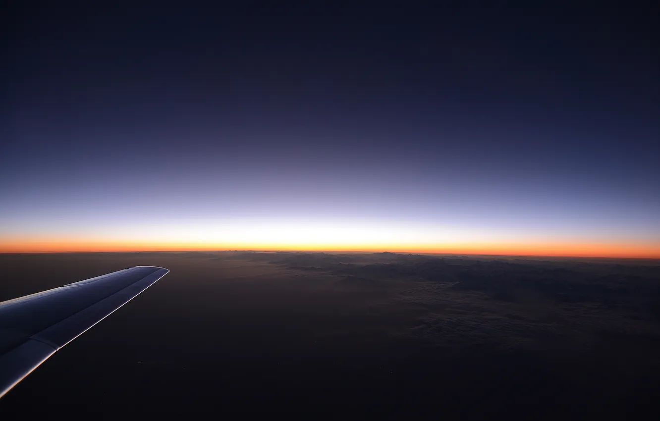 Фото обои закат, горы, Германия, Germany, крыло самолёта