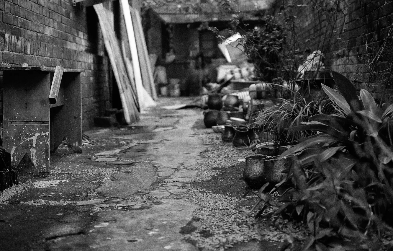 Фото обои City, black, White, old