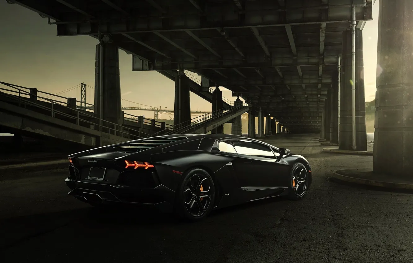 Фото обои Lamborghini, Bridge, LP700-4, Aventador, Supercar