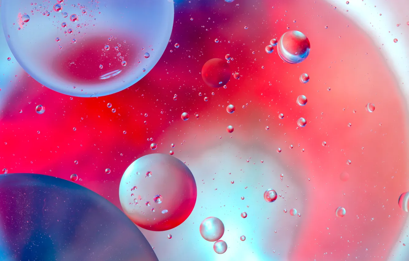 Фото обои вода, свет, пузырьки, цвет, масло, воздух