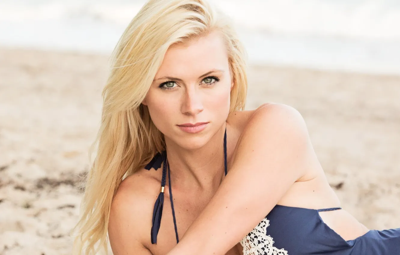 Фото обои взгляд, девушка, модель, блондинка, Katie Kearney