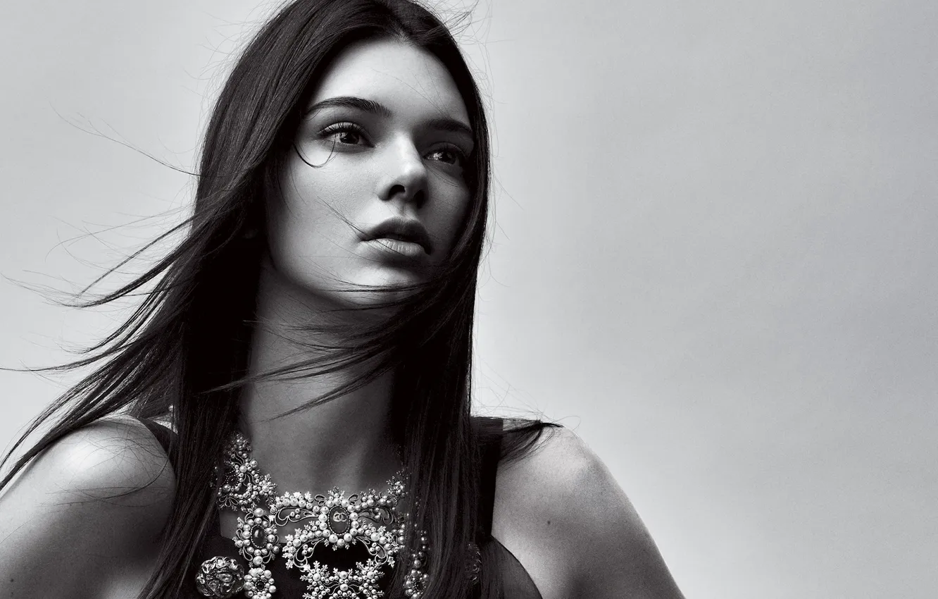 Фото обои модель, портрет, брюнетка, Kendall Jenner