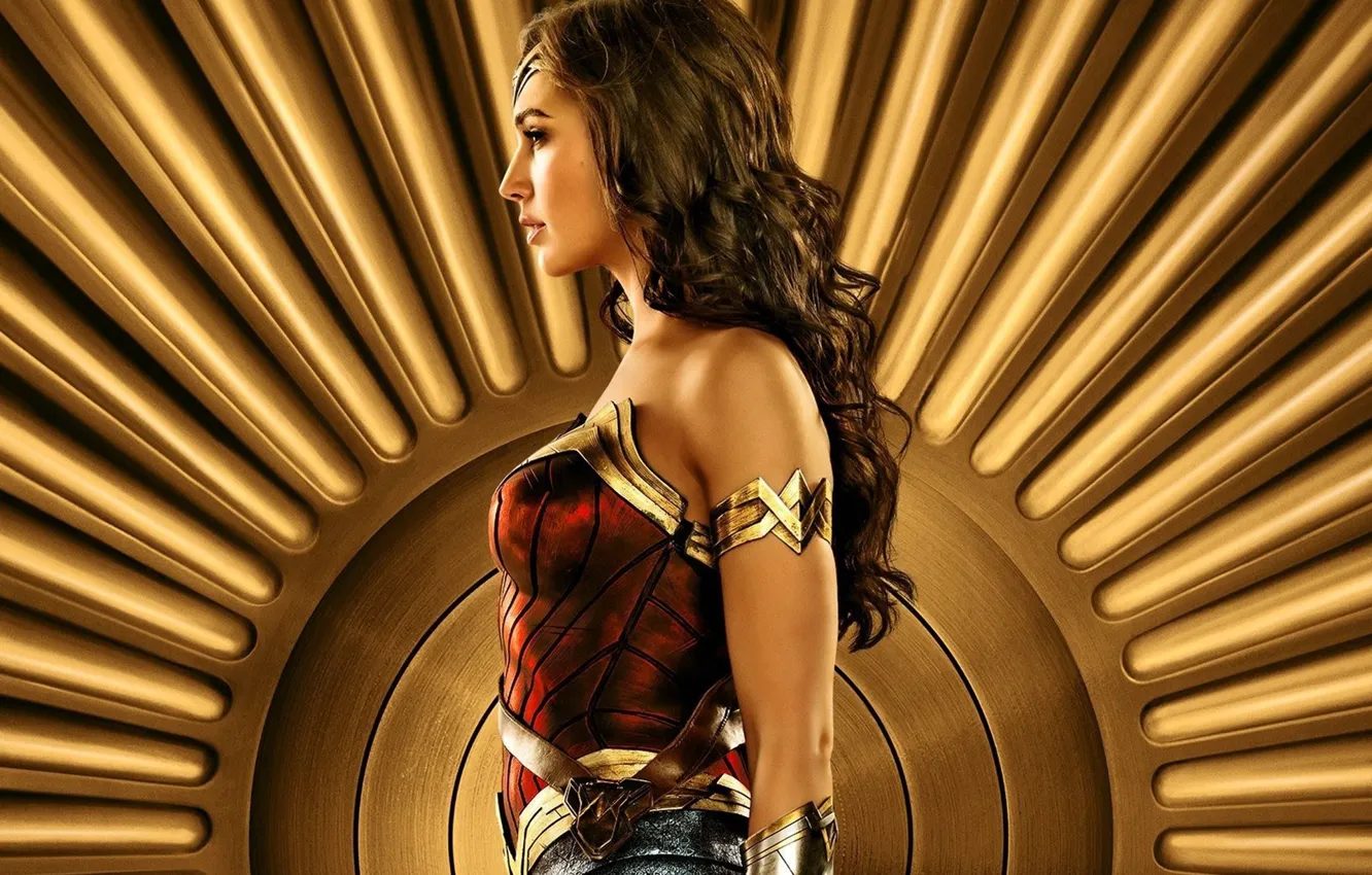 Фото обои cinema, Wonder Woman, armor, movie, brunette, film, warrior, DC Comics
