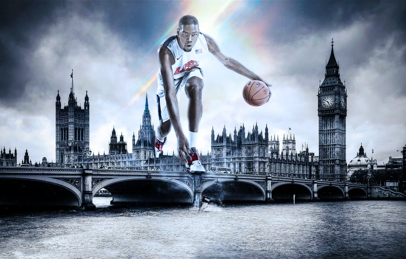 Фото обои Лондон, Спорт, Баскетбол, Олимпийские игры, Kevin Durant, Кевин Дюрант