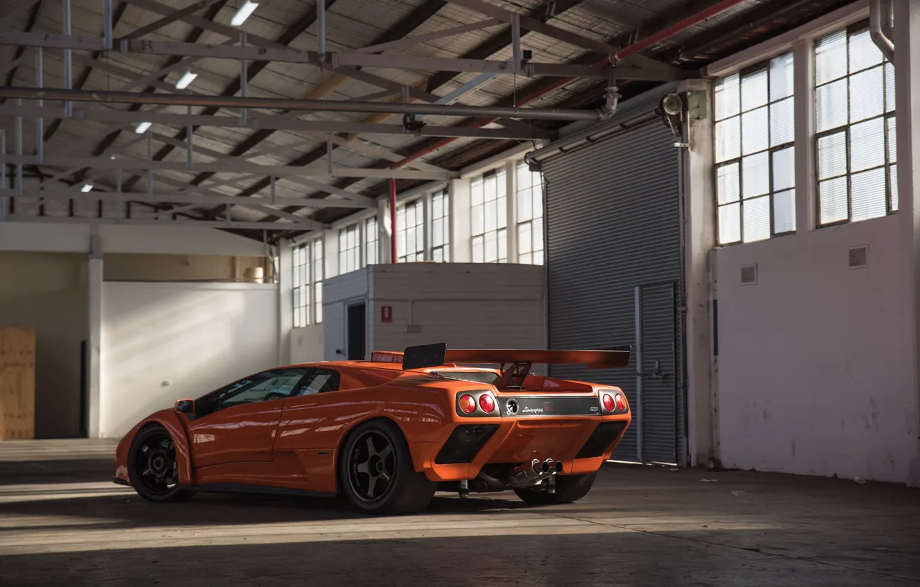 Фото обои Lamborghini, orange, Diablo, Lamborghini Diablo GTR