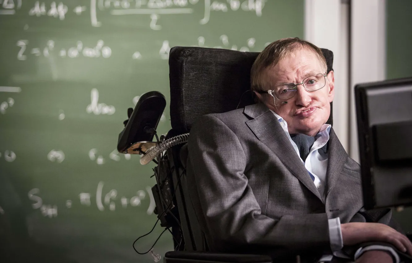 Фото обои man, scientist, homage, Stephen Hawking, wheelchair, illness, brilliant mind