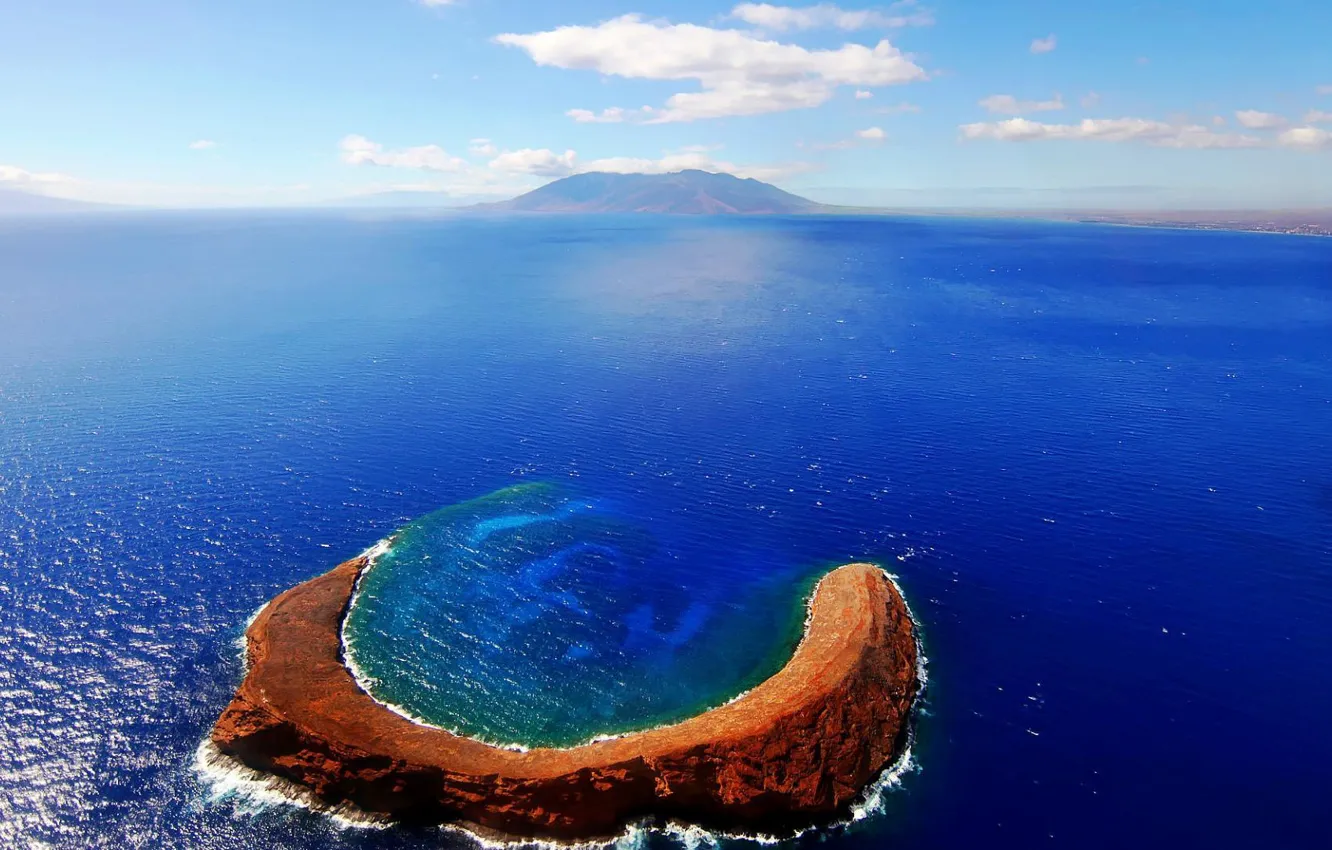 Фото обои природа, океан, остров, атолл