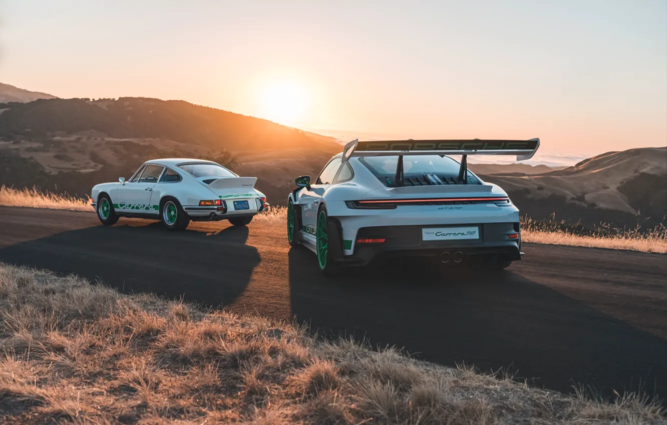 Фото обои 911, Porsche, порше, Porsche 911 GT3 RS, Porsche 911 Carrera RS, Tribute to Carrera RS