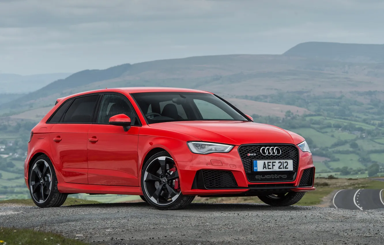 Фото обои Audi, ауди, Sportback, UK-spec, 2015, RS 3