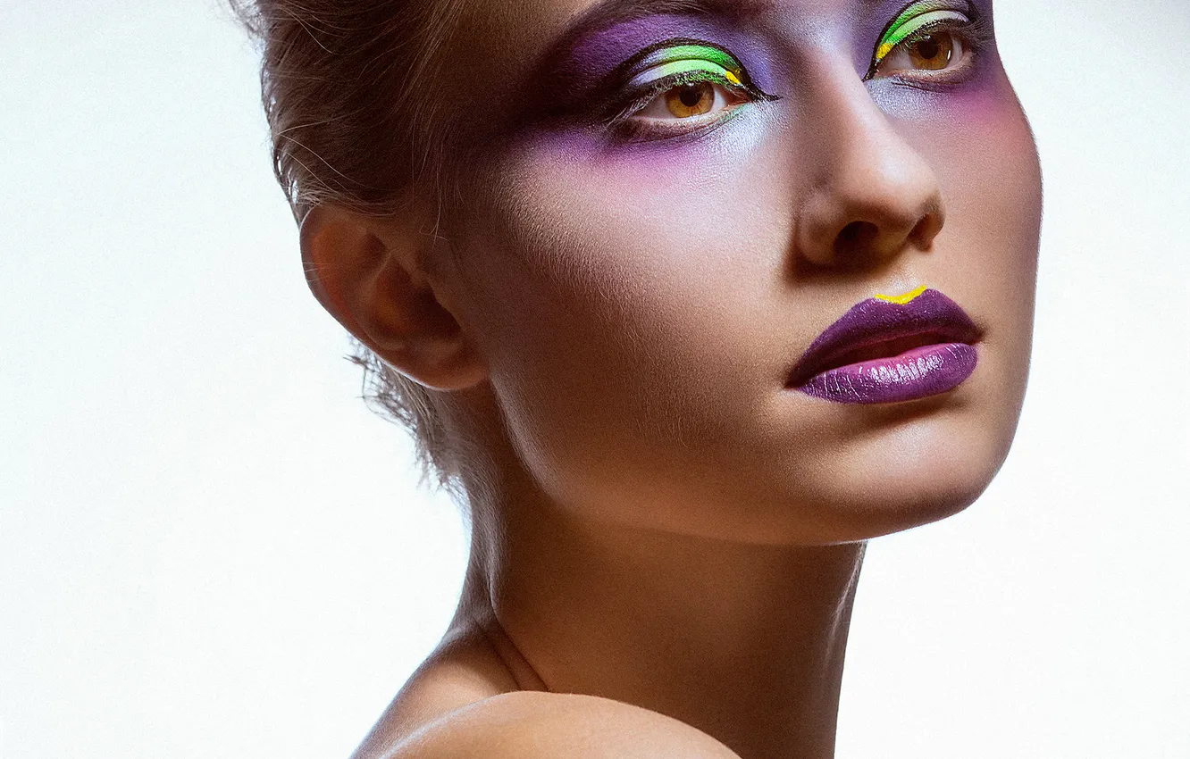 Фото обои девушка, макияж, model, makeup, мейкап, Max Solve