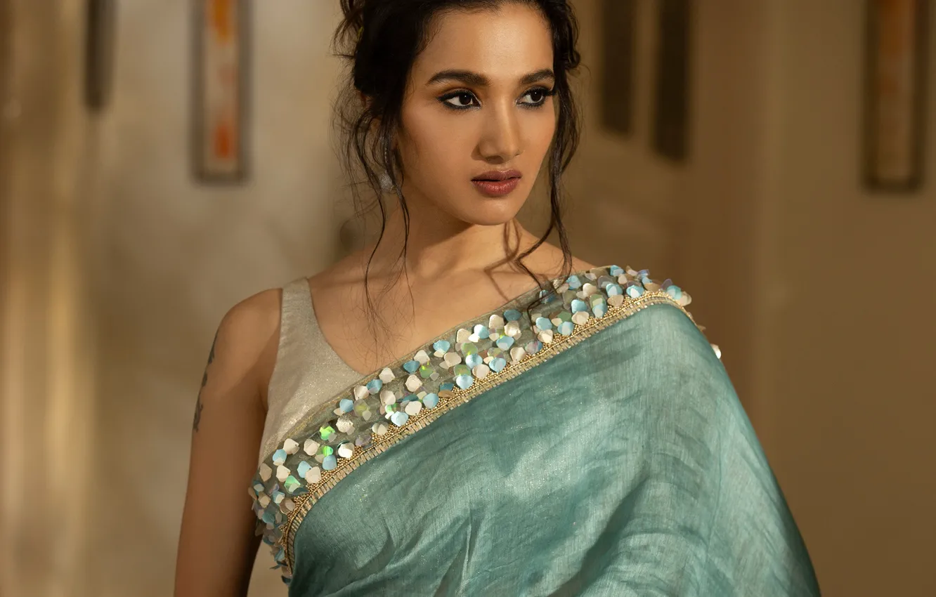 Фото обои model, beauty, bollywood, saree, fashion model, traditional, indian actress