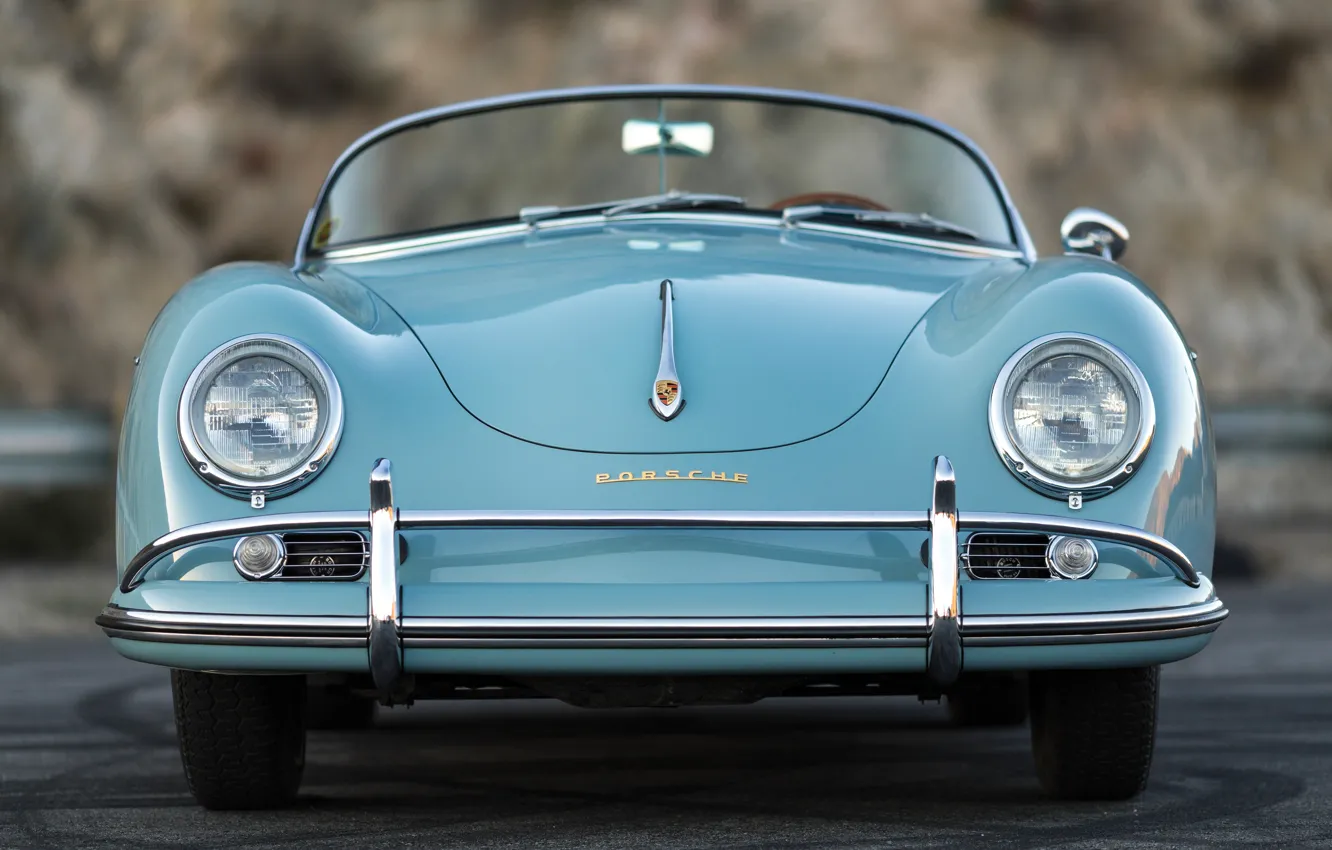 Фото обои Porsche, front, 356, 1958, Porsche 356A 1600 Super Speedster