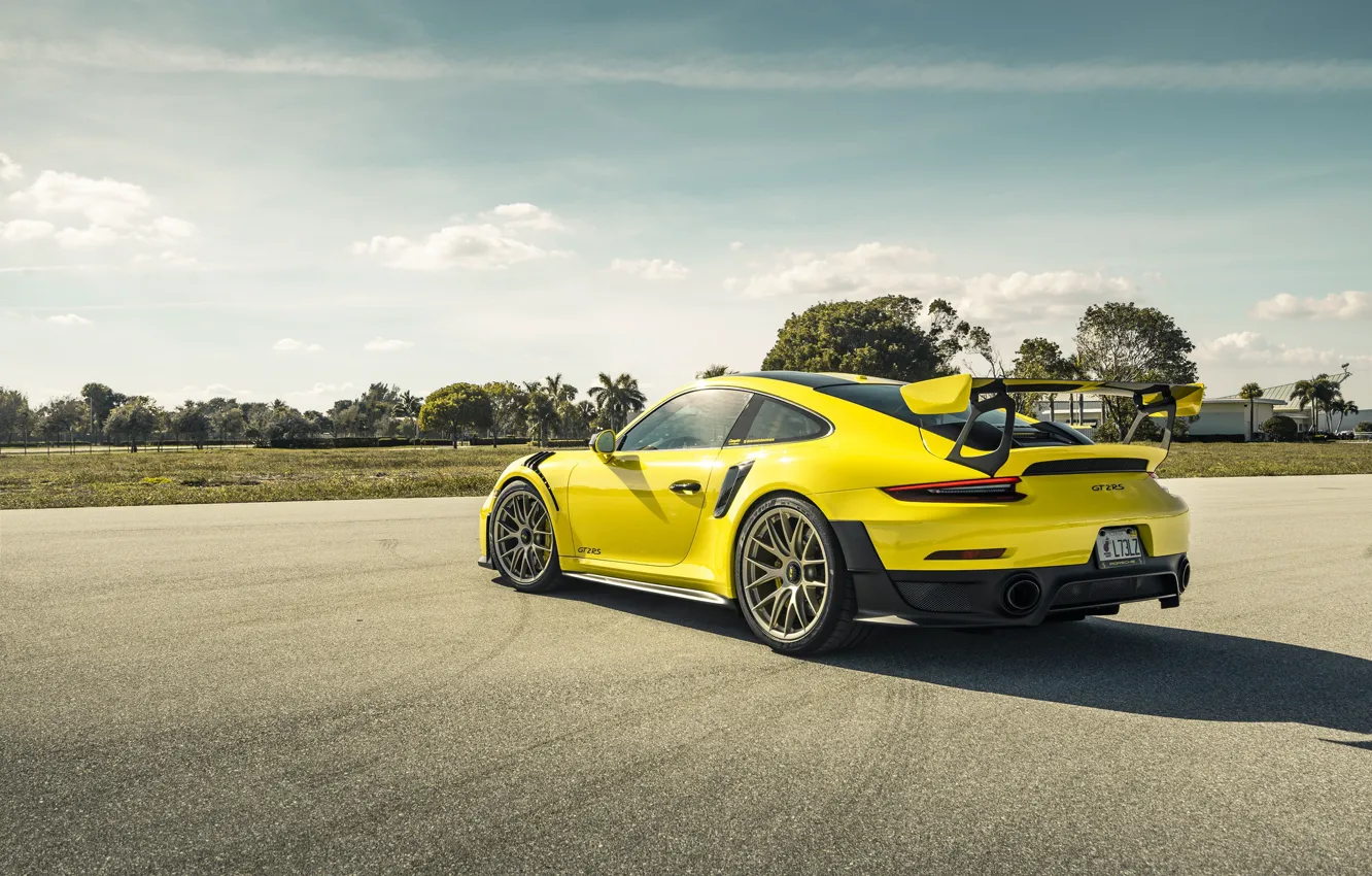 Фото обои Porsche, Yellow, 991, VAG, GT2RS