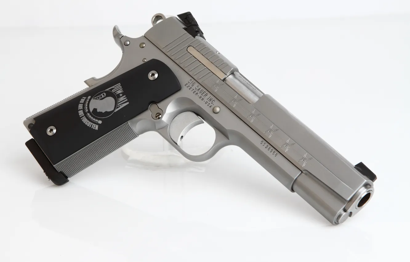 Фото обои USA, white, sig 1911 pow, sig sauer inc, psitol