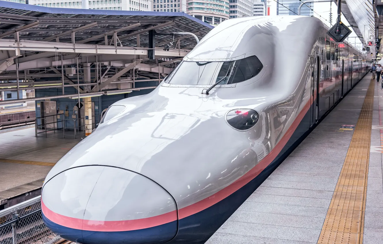 Фото обои Япония, электропоезд, E4 Series Shinkansen