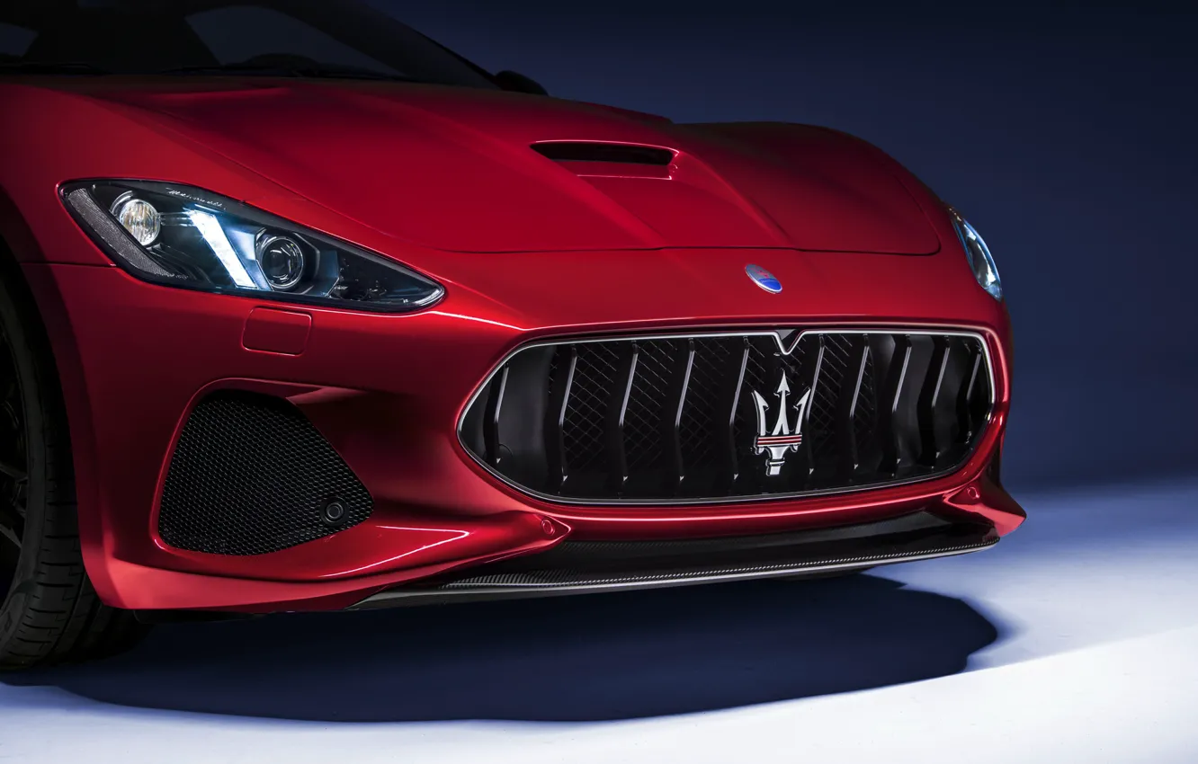 Фото обои car, Maserati, red, logo, Maserati Granturismo
