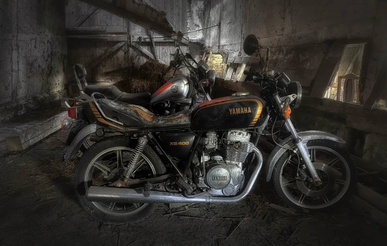 Фото обои фон, мотоциклы, гараж