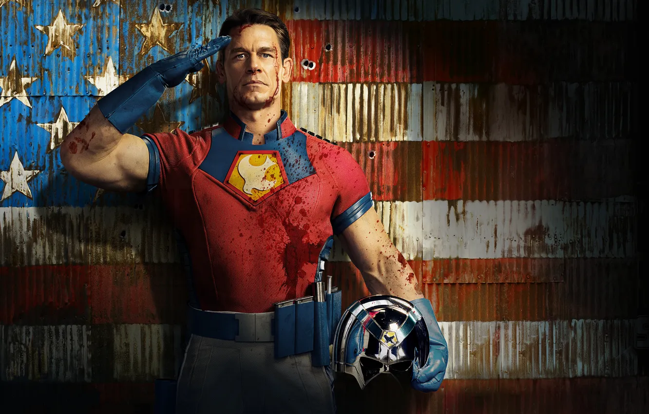 Фото обои костюм, шлем, сериал, постер, комикс, DC Comics, Джон Сина, John Cena