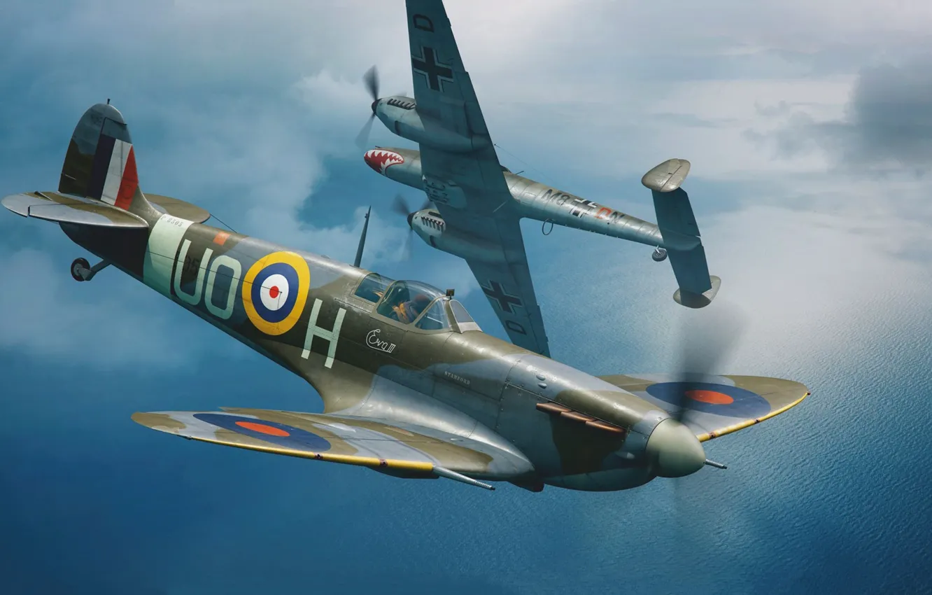 Фото обои Британия, Битва за Британию, Reginald Joseph Mitchell, Spitfire Mk. IIb
