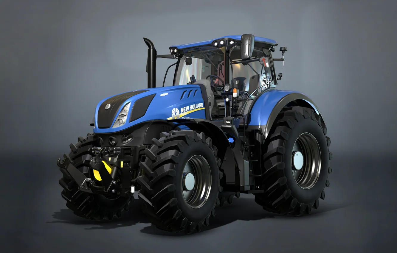 Фото обои трактор, Farming Simulator 17, New Holland T7
