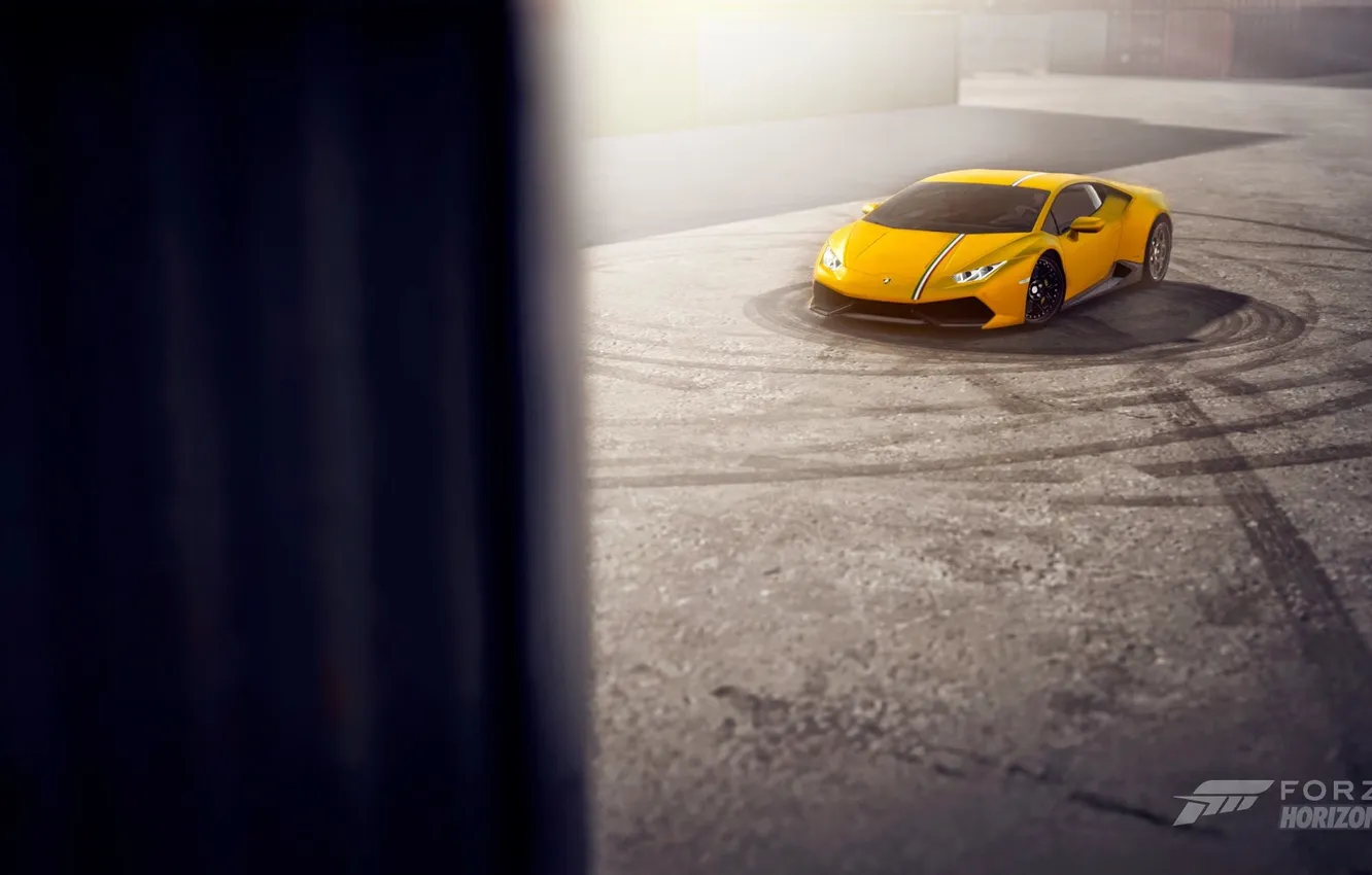 Фото обои Lamborghini, One, 360, Yellow, Xbox, Game, Forza, Huracan