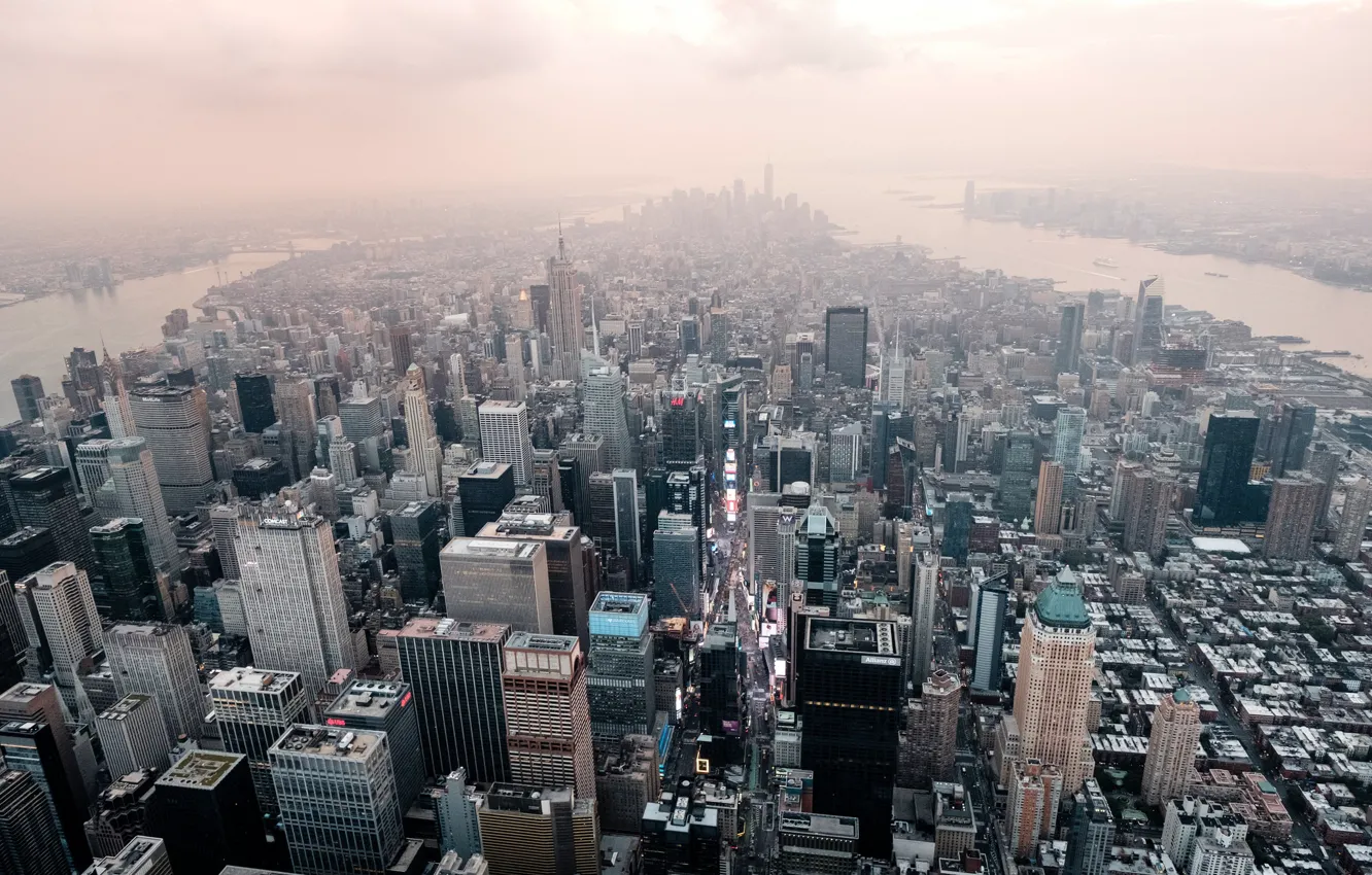 Фото обои город, перспектива, New York