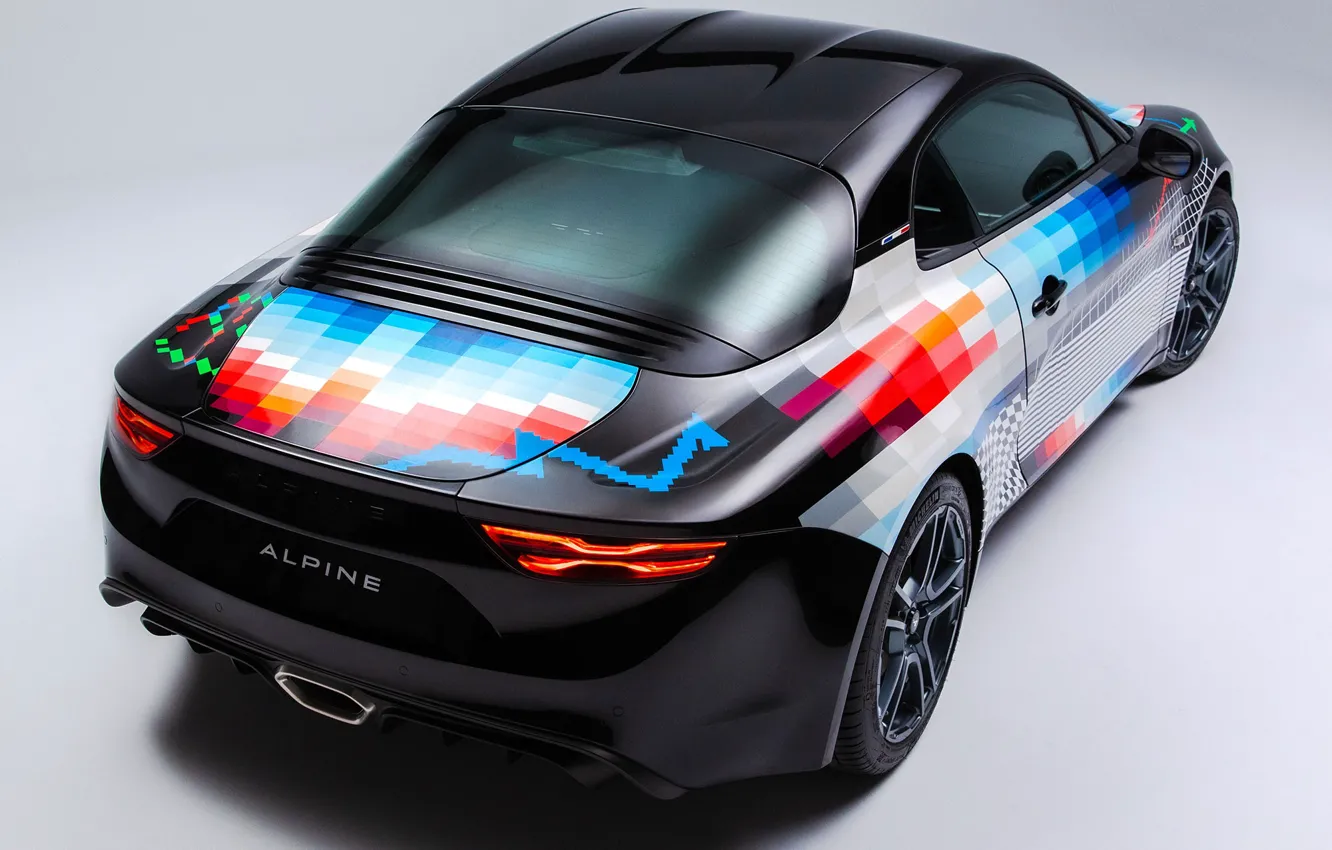 Фото обои экстерьер, limited edition, 2021, Alpine A110, лимитированная серия, Alpine A110 x Felipe Pantone, Felipe Pantone