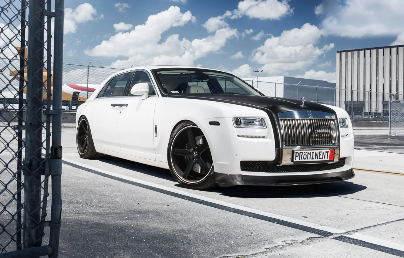 Фото обои тюнинг, white, Rolls Royce, Ghost, tuning