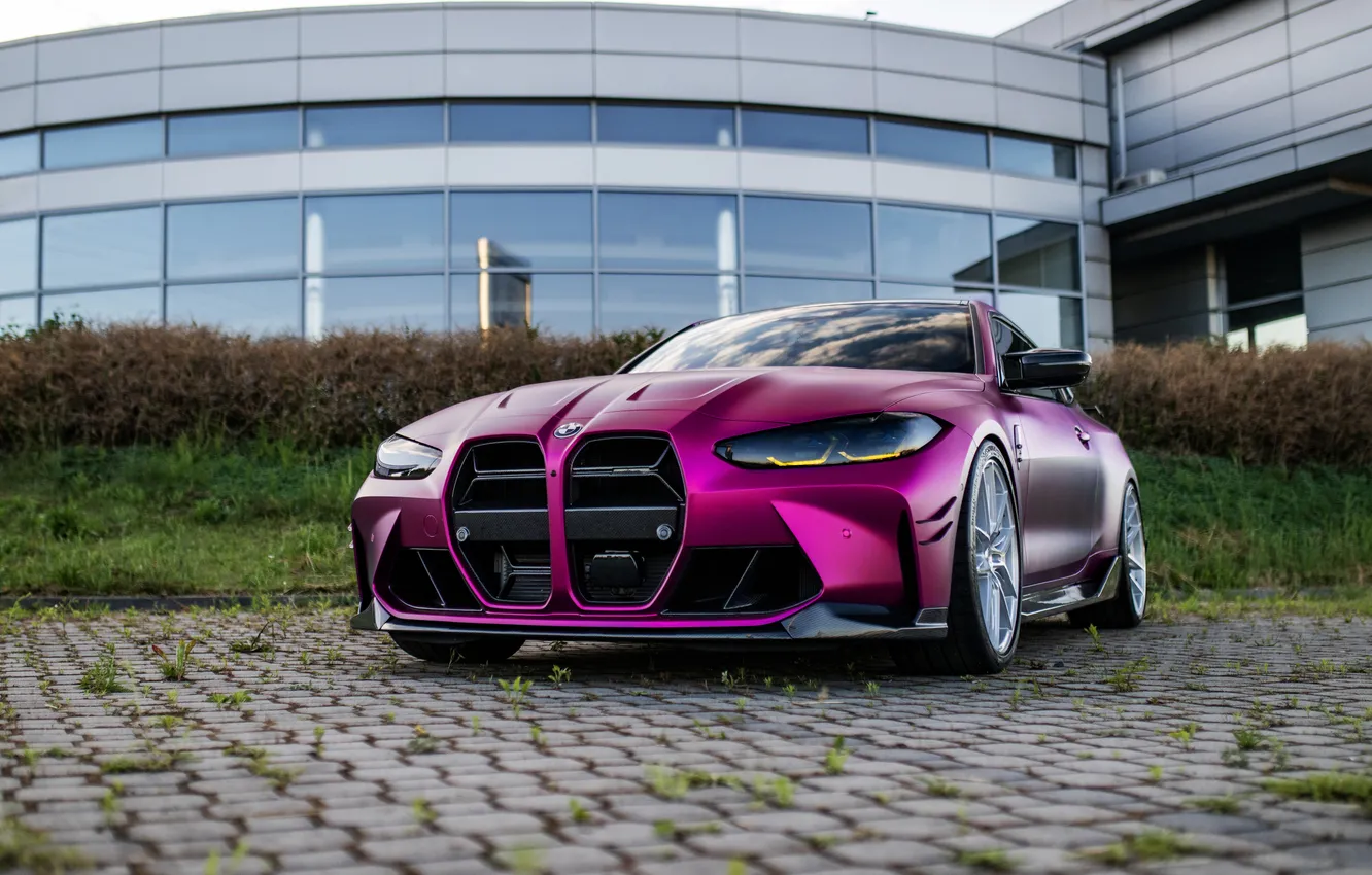 Фото обои Pink, BMW, Front, BMW M4