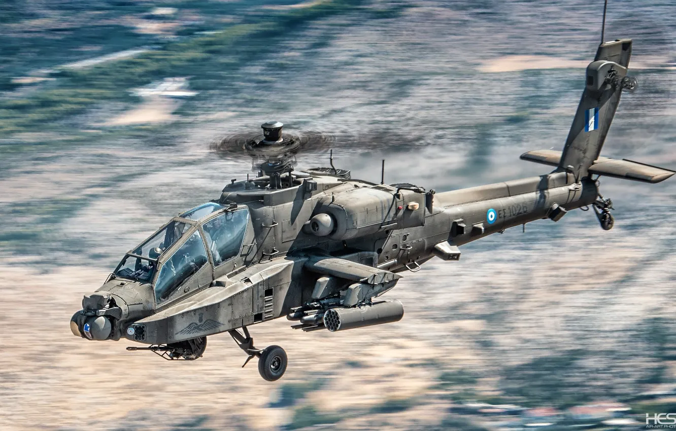 Фото обои Скорость, Apache, AH-64 Apache, Шасси, Ударный вертолёт, Кокпит, HESJA Air-Art Photography, Boeing AH-64D Apach